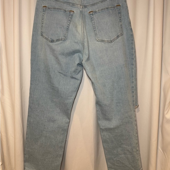 Abercrombie & Fitch Sky Blue Relaxed Jeans with Distressed Knees - Picture 7 of 7